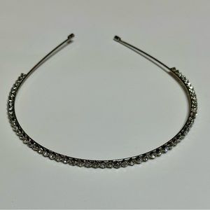 Silver Bridal Bride Wedding Day Hair Headband Accessory Rhinestones